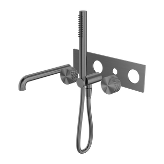 OPAL PROGRESSIVE SHOWER SYSTEM WITH SPOUT 250MM TRIM KITS ONLY GRAPHITE