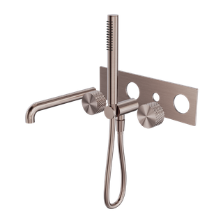 OPAL PROGRESSIVE SHOWER SYSTEM WITH SPOUT 250MM TRIM KITS ONLY BRUSHED BRONZE