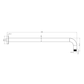 ROUND SHOWER ARM 500MM LENGTH CHROME