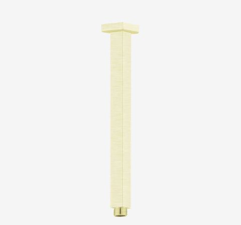 SQUARE CEILING ARM 300MM LENGTH BRUSHED GOLD