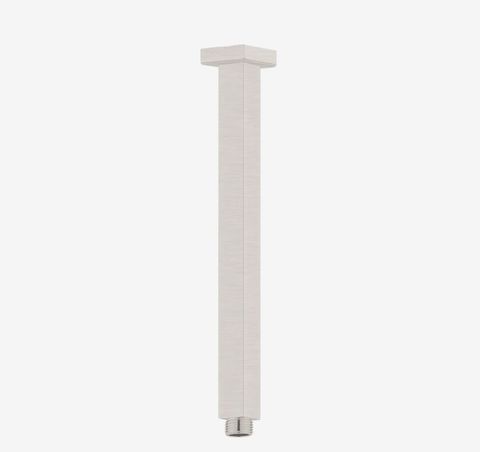 SQUARE CEILING ARM 300MM LENGTH BRUSHED NICKEL