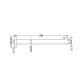 SQUARE CEILING ARM 300MM LENGTH GUN METAL