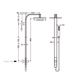 ASTRA RAIN SQUARE TWIN SHOWER SINGLE HOSE CHROME