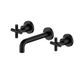 X PLUS WALL BASIN SET 180MM MATTE BLACK