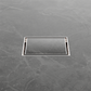 100MM SQUARE TILE INSERT FLOOR WASTE 50MM OUTLET BRUSHED NICKEL