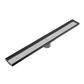 TILE INSERT V CHANNEL FLOOR GRATE 89MM OUTLET WITH HOLE SAW GUN METAL