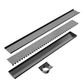 TILE INSERT V CHANNEL FLOOR GRATE 89MM OUTLET WITH HOLE SAW GUN METAL