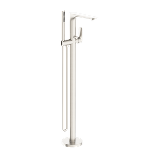 BIANCA FREESTANDING BATH MIXER WITH HAND SHOWER BRUSHED NICKEL