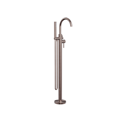 MECCA ROUND FREESTANDING MIXER WITH HAND SHOWER BRUSHED BRONZE