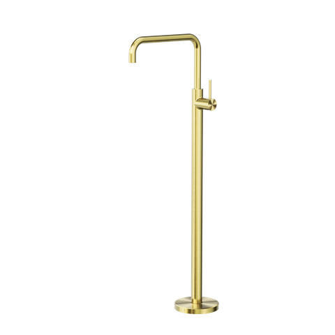 MECCA FREESTANDING BATH MIXER SQUARE SHAPE BRUSHED GOLD