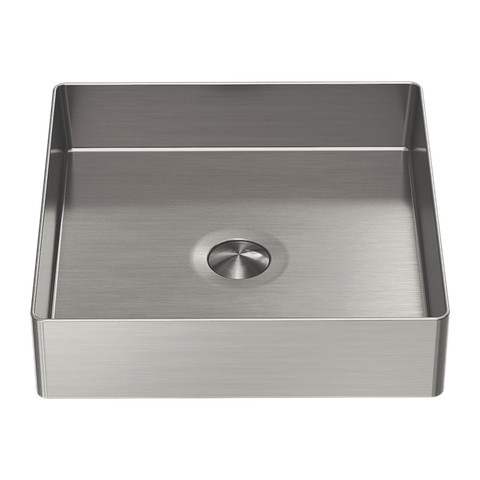 OPAL SQUARE 400MM STAINLESS STEEL BASIN BRUSHED NICKEL