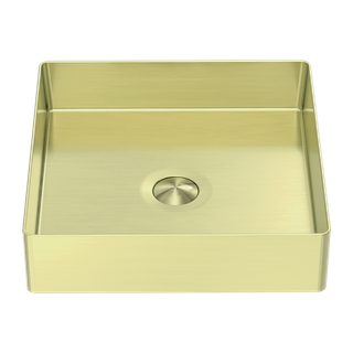 OPAL SQUARE 400MM STAINLESS STEEL BASIN BRUSHED GOLD