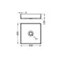 OPAL SQUARE 400MM STAINLESS STEEL BASIN GRAPHITE