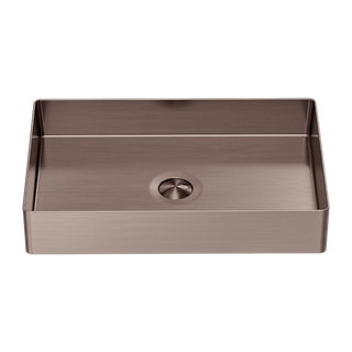 OPAL RECTANGLE STAINLESS STEEL BASIN BRUSHED BRONZE