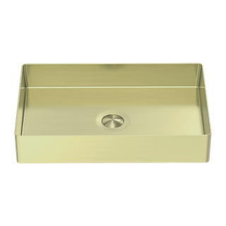 OPAL RECTANGLE STAINLESS STEEL BASIN BRUSHED GOLD