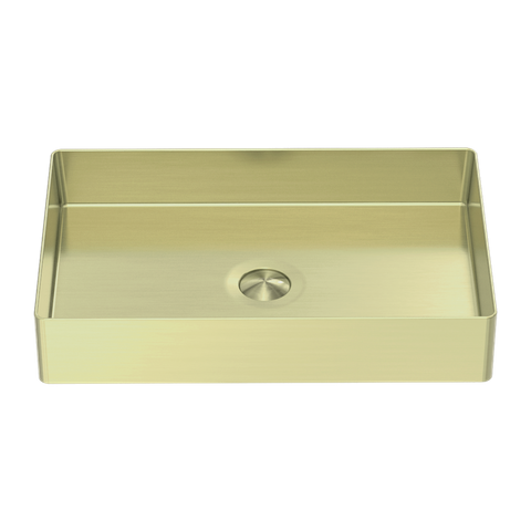 OPAL RECTANGLE STAINLESS STEEL BASIN BRUSHED GOLD