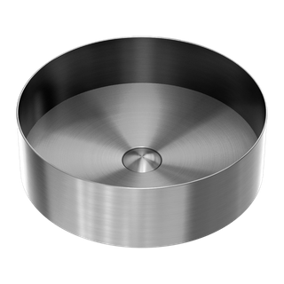 OPAL ROUND 400MM STAINLESS STEEL BASIN GRAPHITE