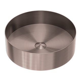 OPAL ROUND 400MM STAINLESS STEEL BASIN BRUSHED BRONZE