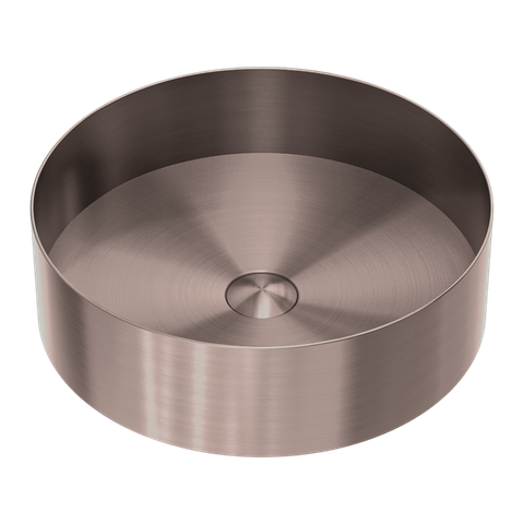 OPAL ROUND 400MM STAINLESS STEEL BASIN BRUSHED BRONZE