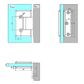 90 DEGREE GLASS TO WALL SHOWER HINGE 10MM GLASS GUN METAL