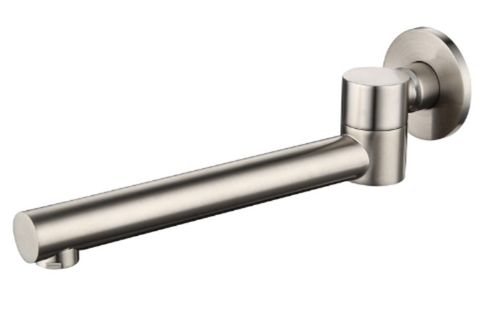 Star PVD Brushed Nickel Swivel Bath Spout 227mm