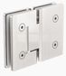 180 DEGREE GLASS TO GLASS SHOWER HINGE 10MM GLASS BRUSHED NICKEL