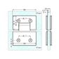 180 DEGREE GLASS TO GLASS SHOWER HINGE 10MM GLASS BRUSHED NICKEL