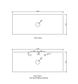 1200x465x20mm Solid Surface Cloudy Carrara Waste Hole