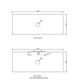 1200x465x20mm Solid Surface Cloudy Carrara Waste Hole