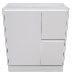 CABINET ONLY Sierra 750 Gloss White Slimline Vanity