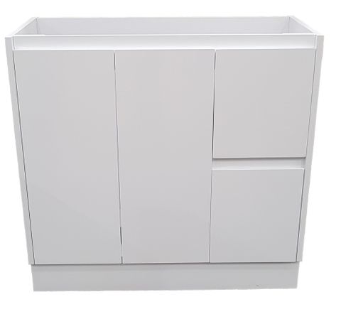 CABINET ONLY Sierra 900 Gloss White Slimline Vanity