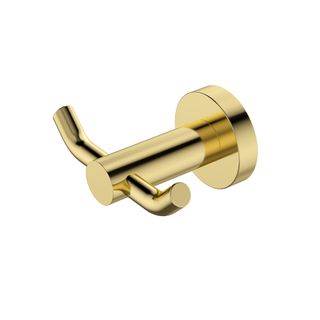 Star PVD Polished Brass Robe Hook Double