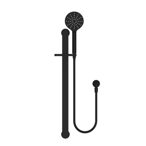 Nova Shower On Rail Electroplated Matt Black