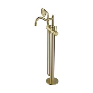 Montpellier Freestanding Bath Mixer With Handshower Pvd Brushed Bronze