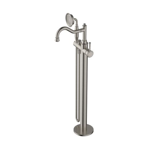 Montpellier Freestanding Bath Mixer With Handshower Pvd Brushed Nickel