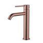 Star Mini Mid Rise Basin Mixer Curved Spout Pvd Champagne