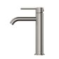 Star Mini Mid Rise Basin Mixer Curved Spout Pvd Brushed Nickel