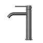 Star Mini Mid Rise Basin Mixer Curved Spout Electroplated Gunmetal