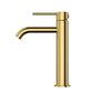 Star Mini Mid Rise Basin Mixer Curved Spout Pvd Polished Brass