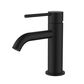 Star Mini Basin Mixer Curved Spout Electroplated Matt Black