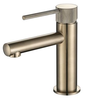 Star Mini Basin Mixer With Knurled Handle Pvd Brushed Nickel