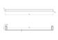 Nova Single Towel Rail 750mm Electroplated Gunmetal