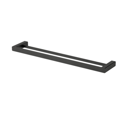 Nova Double Towel Rail 600mm Electroplated Matt Black