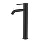 Star Mini High Rise Basin Mixer Curved Spout Electroplated Matt Black