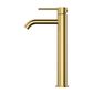 Star Mini High Rise Basin Mixer Curved Spout Pvd Polished Brass