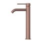 Star Mini High Rise Basin Mixer Curved Spout Pvd Champagne