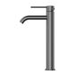 Star Mini High Rise Basin Mixer Curved Spout Electroplated Gunmetal