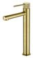 Star Mini High Rise Basin Mixer With Knurled Handle Pvd Brushed Bronze