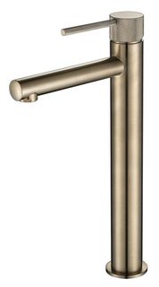 Star Mini High Rise Basin Mixer With Knurled Handle Pvd Brushed Nickel