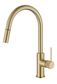 Star Mini Pull Out Kitchen Mixer With Knurled Handle Pvd Brushed Bronze